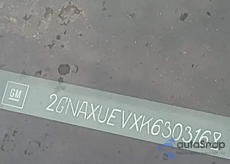 2019 Chevrolet Equinox Lt z USA, uszkodzony, nr VIN 2GNAXUEVXK6303168